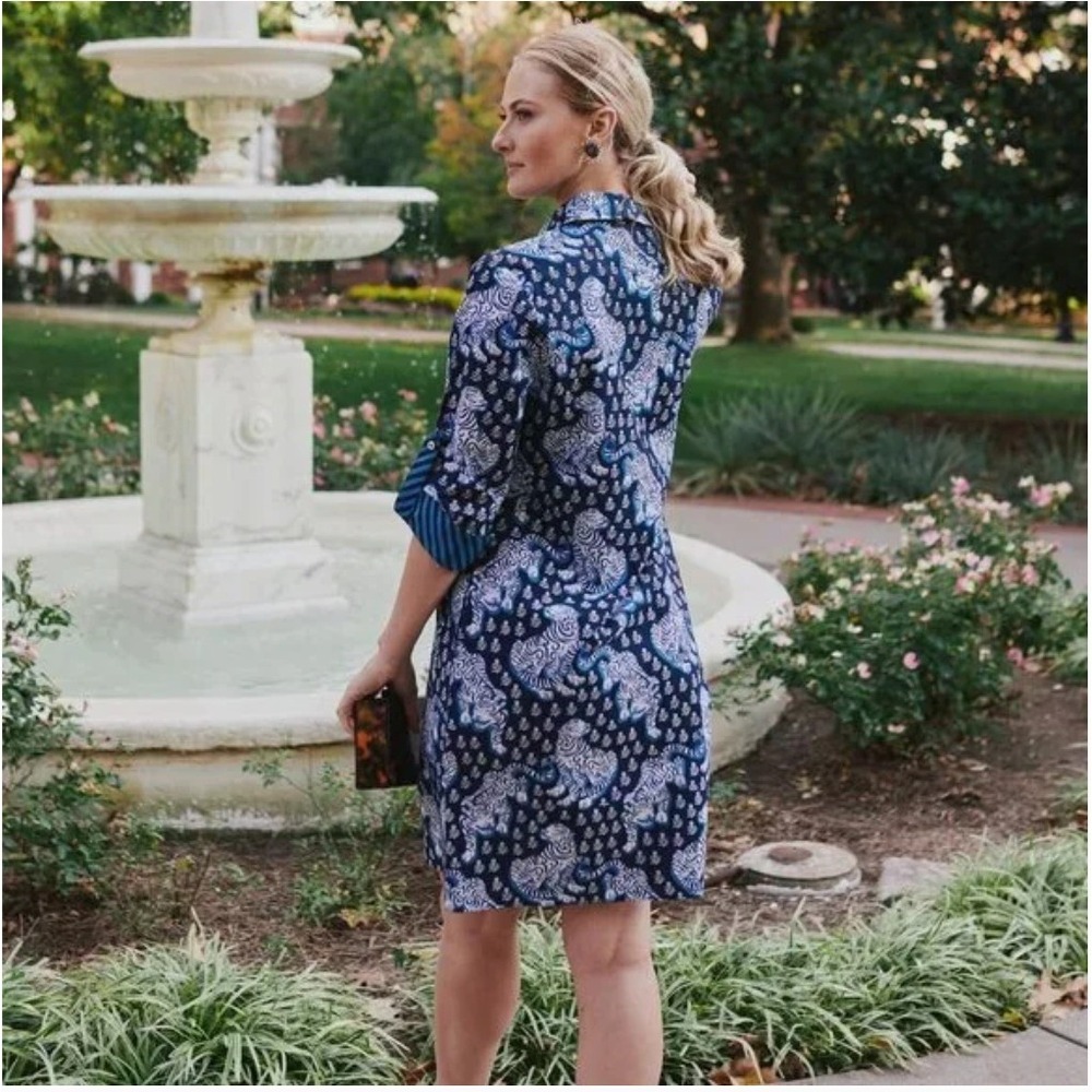 Printfresh Organic Cotton Tiger Queen Graceful Getaway‎ Dress Novelty Print 2X - Picture 2 of 6